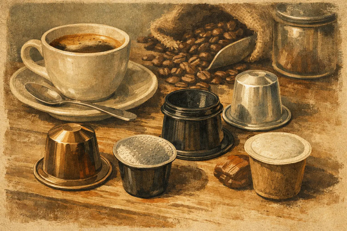 Koffiecapsules herkennen aan materiaal