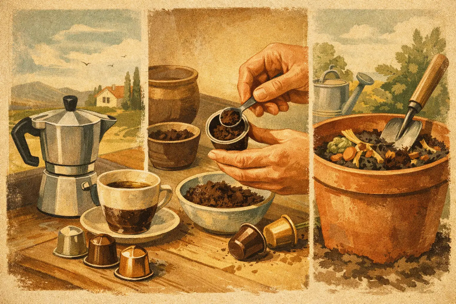 Hoe composteer je koffiecapsules thuis?