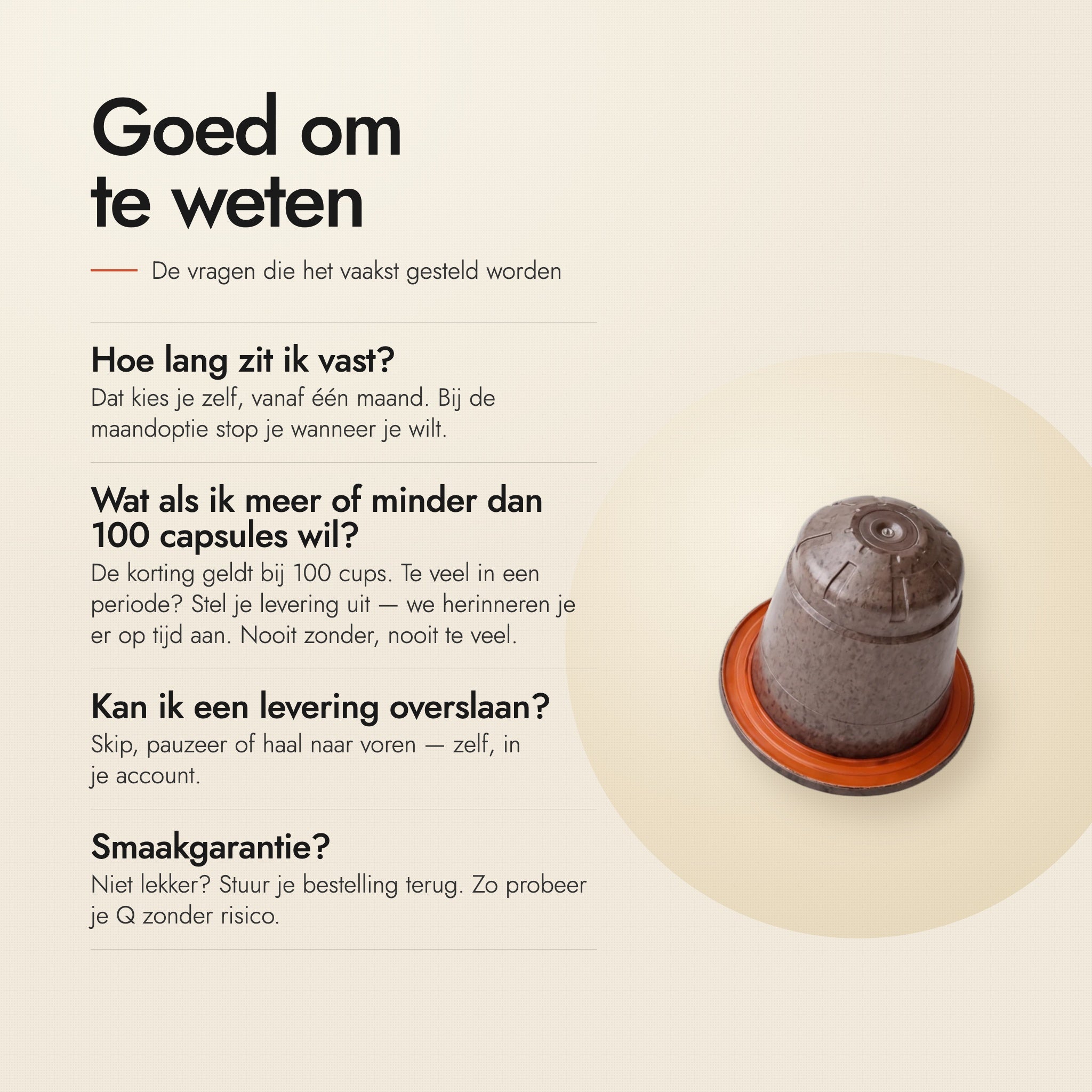 Goed om te weten over het koffieabonnement van Q Drinks