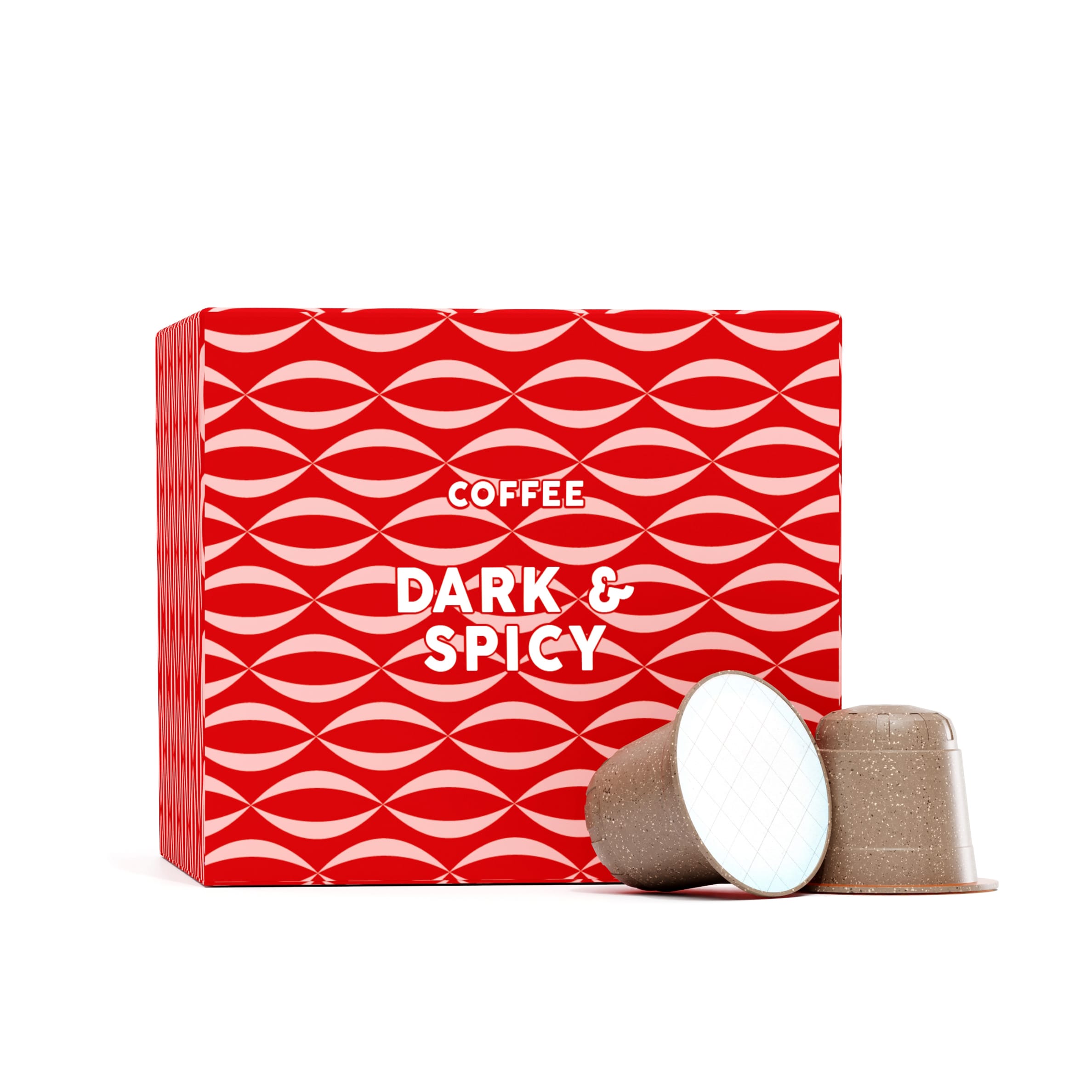 Q Drinks Dark & Spicy coffee capsules — pack front